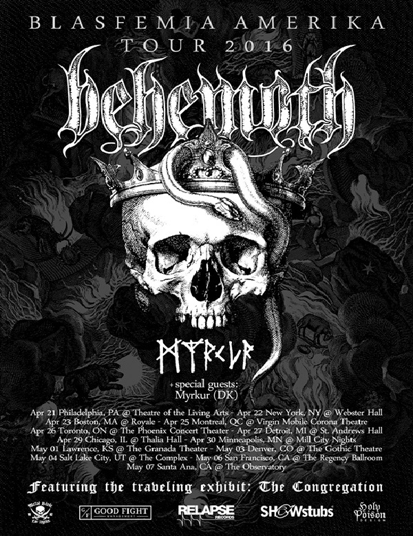 Behemoth / Myrkur: Tour Flyer